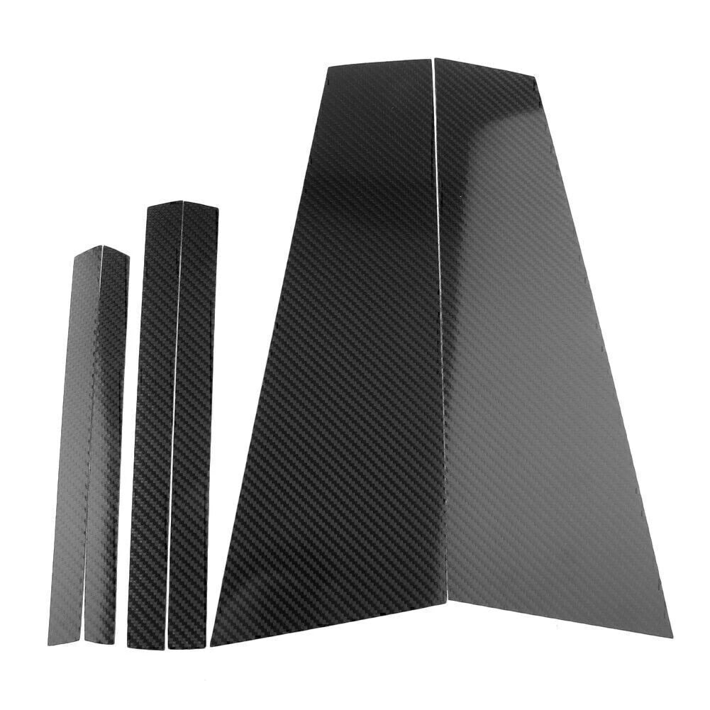 Set of 6 Carbon Fiber Window B Pillar Trim Covers for BMW F07 (2012–2017)