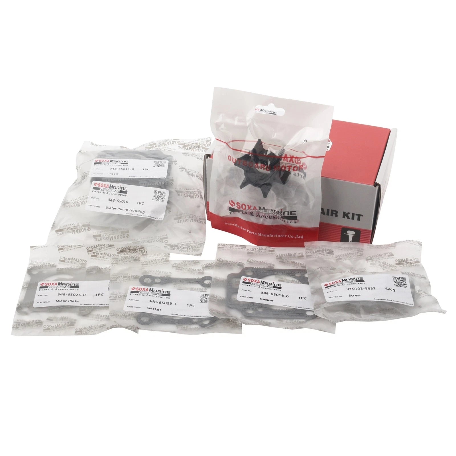 Water Pump Impeller Repair Kit for Nissan Tohatsu 25 30 35 40HP (N/A) 36187321M