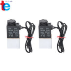 Set of 2 12V DC Solenoid Valves 1/4 Inch Normally Closed for Air Water
