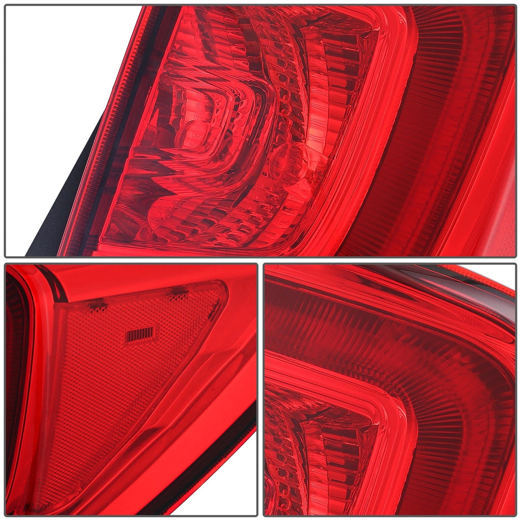 OE Style Chrome Red LED Taillight for Honda Pilot (2016–2018)