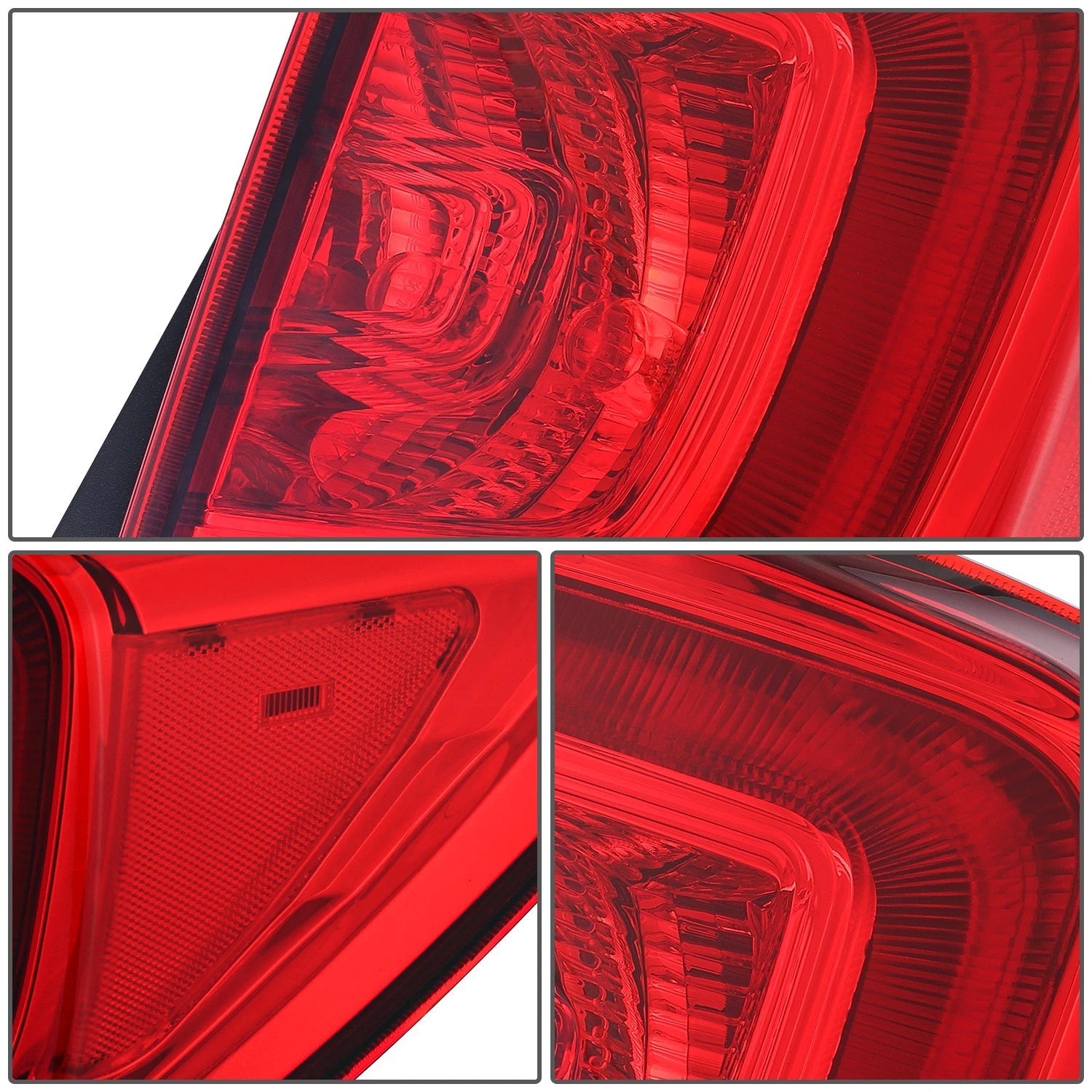 OE Style Chrome Red LED Taillight for Honda Pilot (2016–2018)