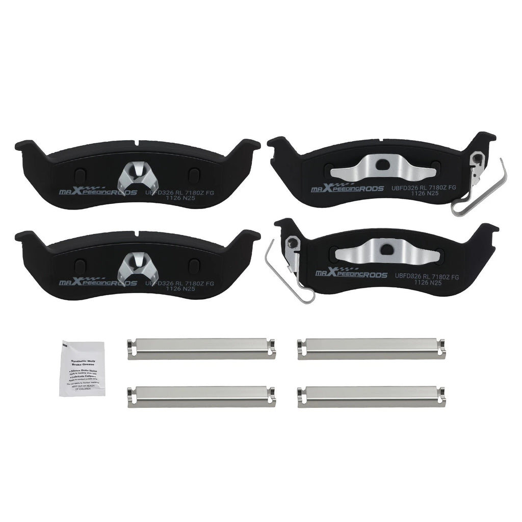 Set of 4 Rear Ceramic Brake Pads for Ford Crown Victoria, Lincoln Town Car (2003–2011)