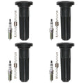 Set of 4 NGK Iridium IX Spark Plugs & Denso Coil Boots for Colorado Canyon (2004–2012)