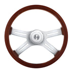 Wood Steering Wheel with Hub Adapter and Horn Button for Kenworth (2005–2005)