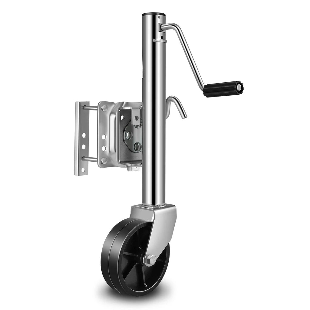 Side Mount Trailer Jack w/Wheel for Universal (12.6in-22.8in)