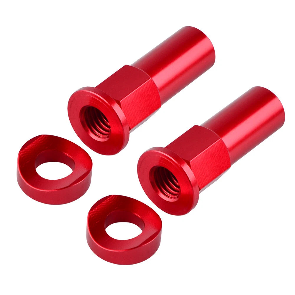 CNC Rim Lock Nut Spacer Kit for Yamaha YZ125 YZ250 YZ250F YZ450F WR250 WR450 (Red)