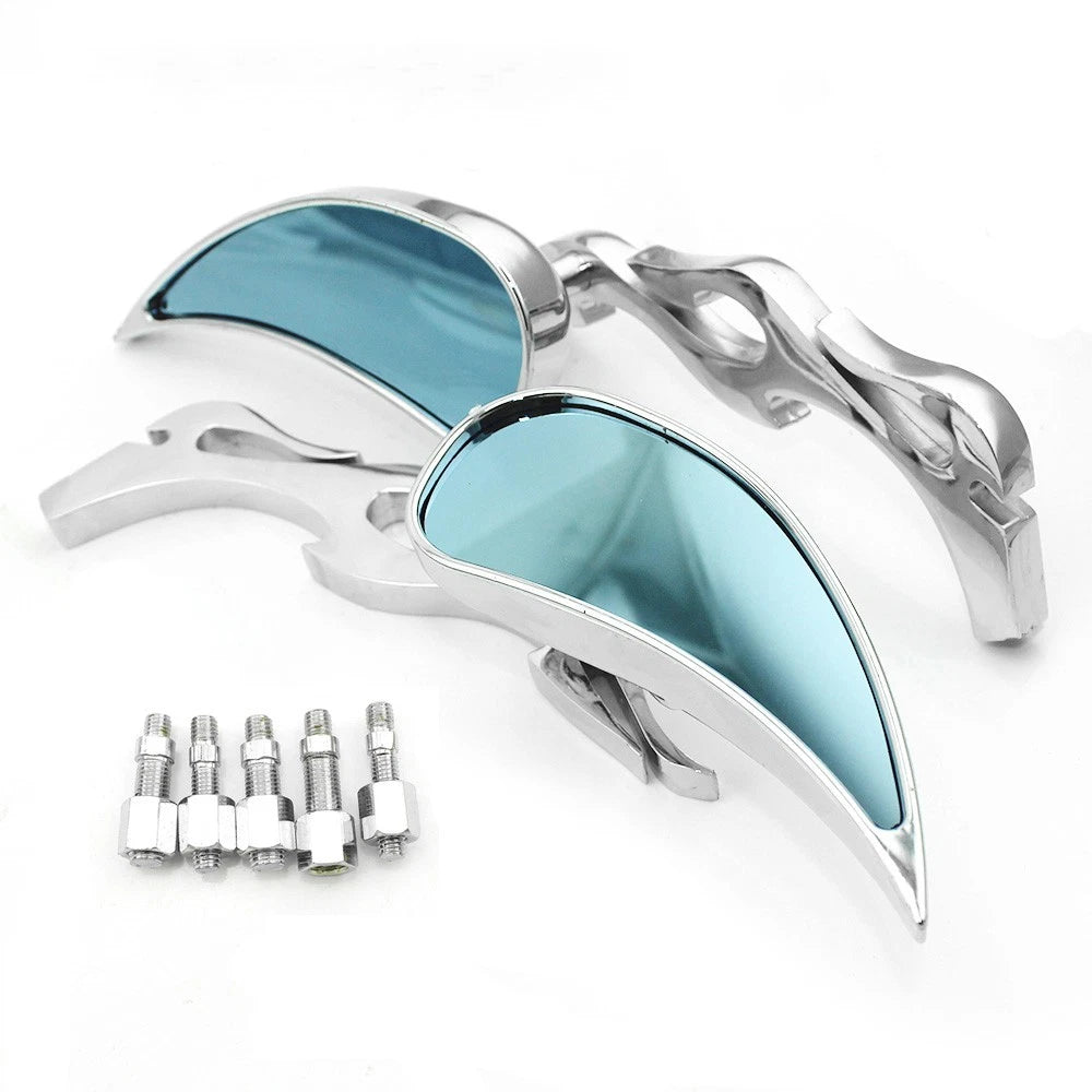 Chrome Rearview Side Mirrors for Suzuki Honda Harley Motorcycle