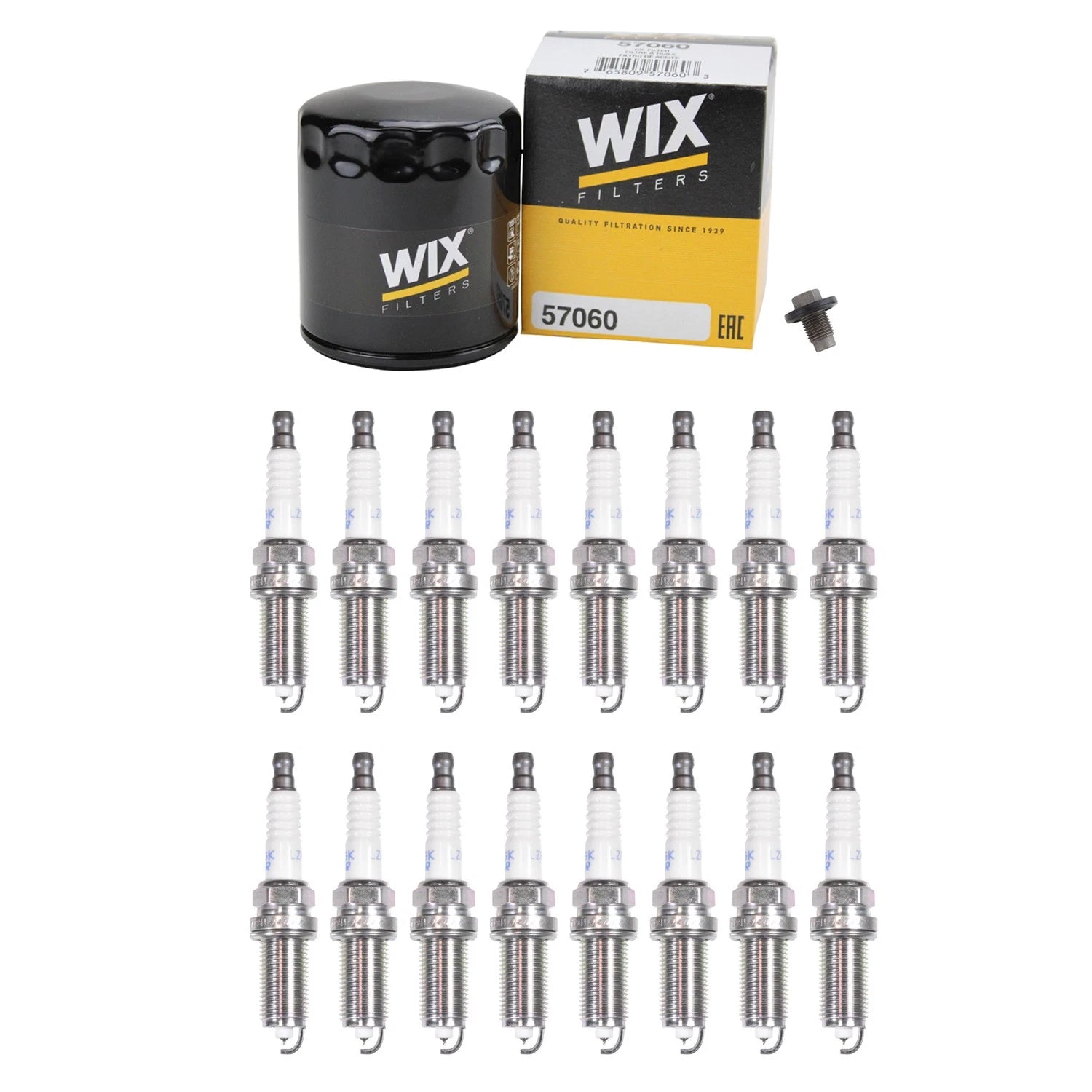 Wix Engine Oil Filter & NGK 16 Laser Iridium Spark Plugs for Ram 1500 (2009–2023)