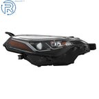 Right Side Black Headlight for Toyota Corolla SE XSE (2017–2019) Halogen Clear
