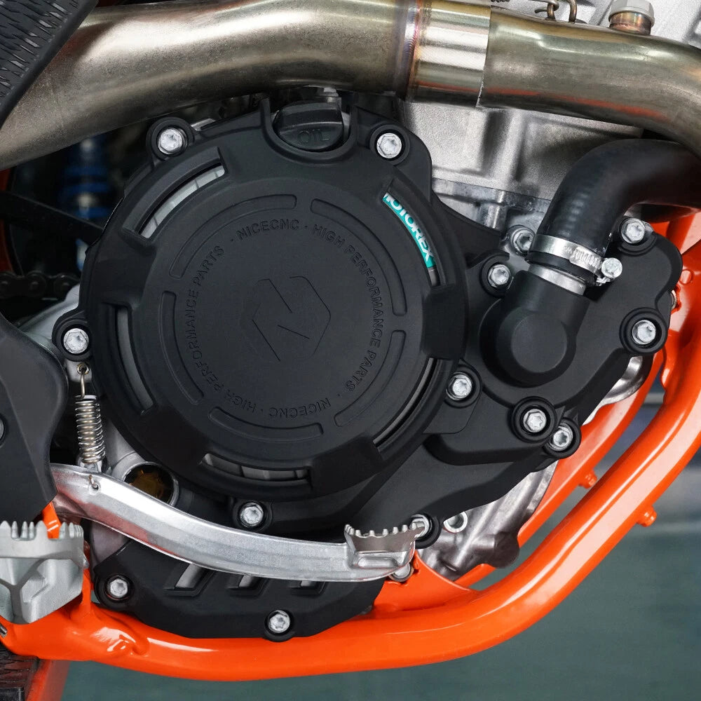 Crankcase Clutch Ignition Cover Guard for Husqvarna FE250 FE350 (2017–2023) Black