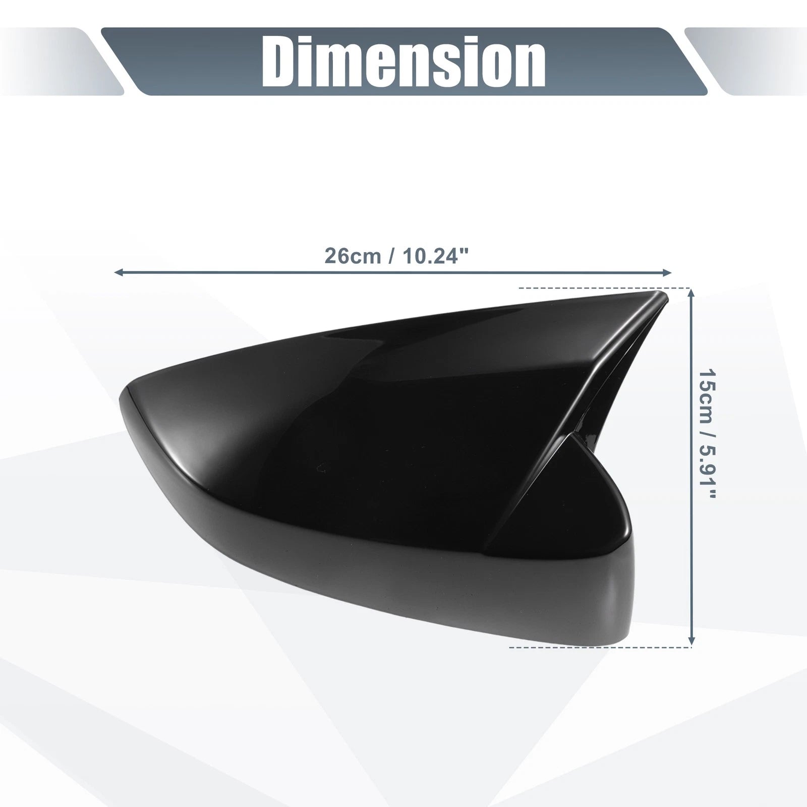 Pair Rearview Mirror Cover Overlay Gloss Black for Subaru BRZ (2012–2020)