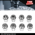 Set of 8 Collets for ER32 (Common Sizes)