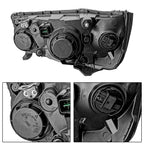 Set of 2 Black Headlights for Hyundai Elantra (2004-2006)