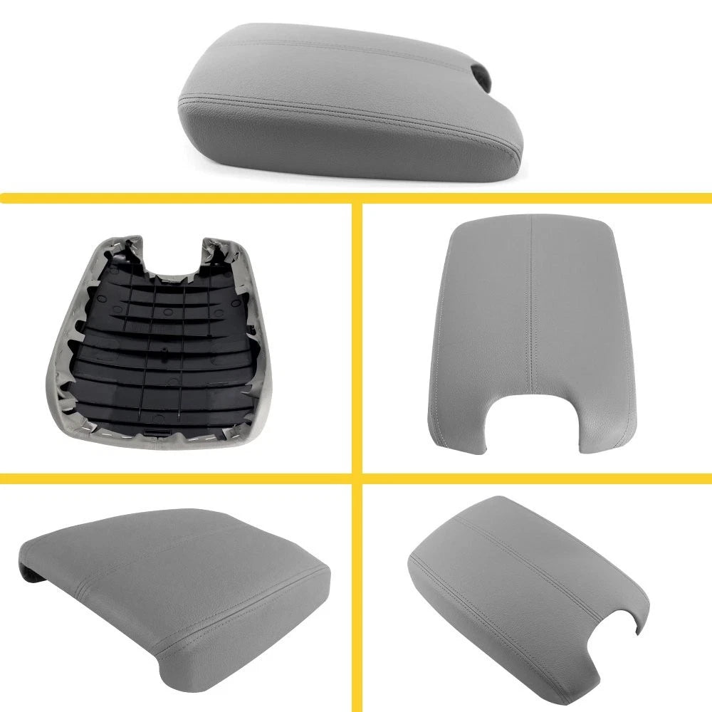 Leather Gray Console Center Lid Armrest Cover for Honda Accord (2008–2012)