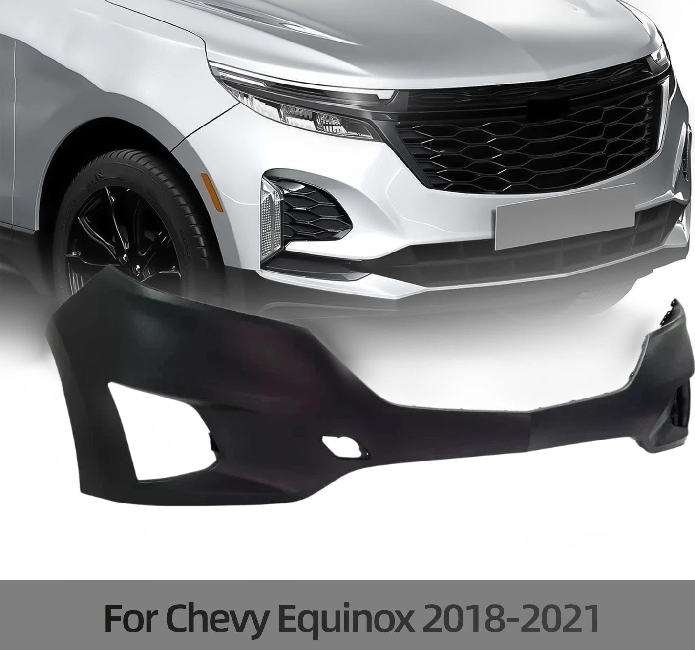 Front Upper Bumper Cover for Chevrolet Equinox (2018–2021) Primed