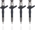 Set of 4 Common Rail Injectors 23670-51030 095000-7710 for Toyota 1VD-FTV (2007–2020)