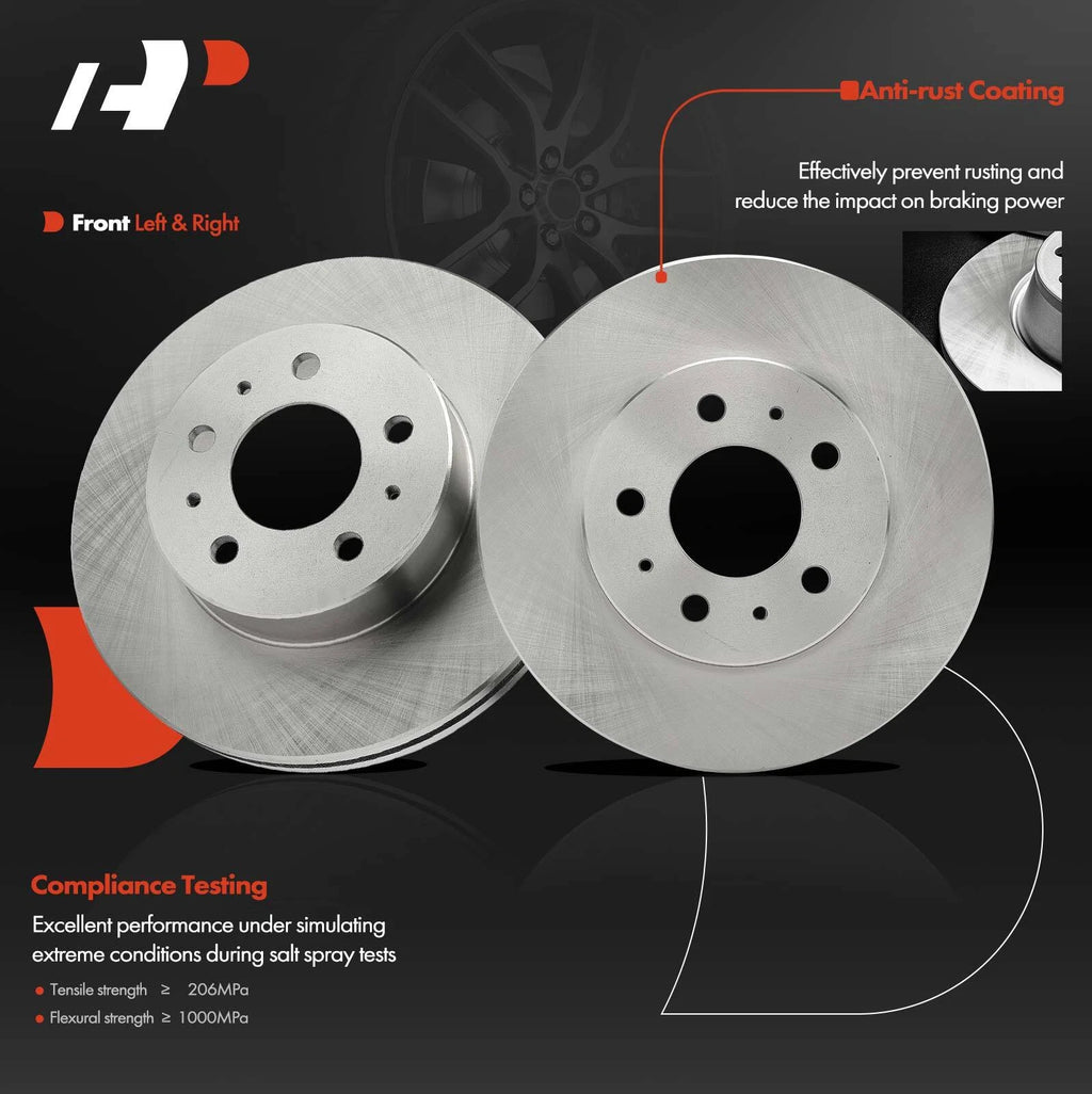 Front Disc Brake Rotors & Ceramic Pads for Ford Crown Victoria (1995–1997)