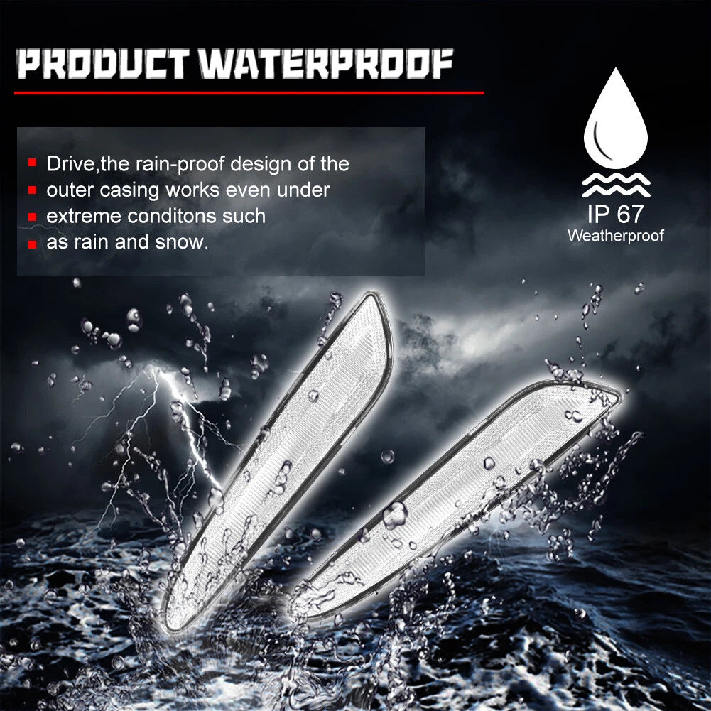 Clear Front Fender Side Marker Light Covers for Mercedes W211 E-Class (2003–2006)