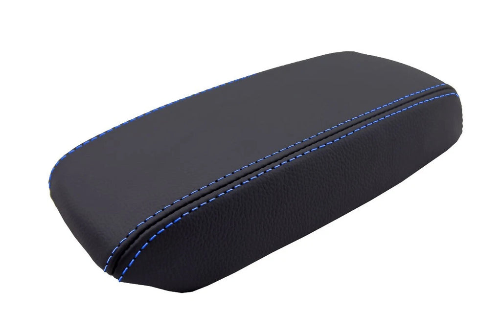 Leather Console Lid Armrest Cover for Acura Integra (1994–2001) Blue Stitch