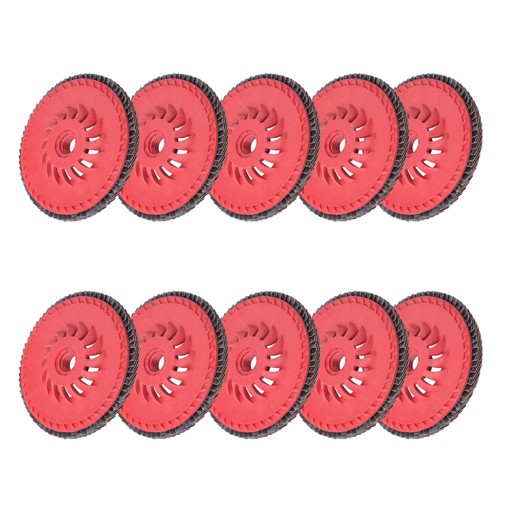 Set of 10 Ceramic Grinding Wheel Flap Discs 60 Grit 4-1/2" x 7/8"