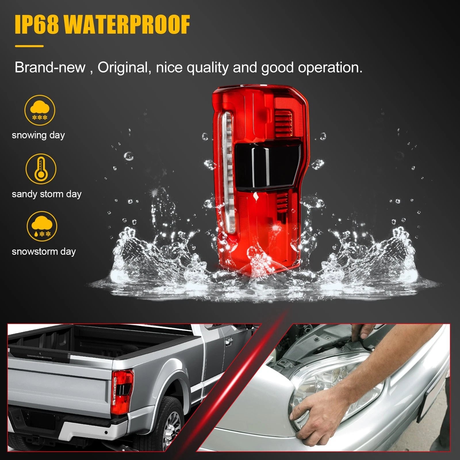 Right Side Tail Light for Ford F-250 F-350 Super Duty (2023–2024) w/Blind Spot