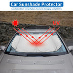Car Window Cover for Suzuki Spacia MK04 (2013–2020) Aluminum Film Foldable Black