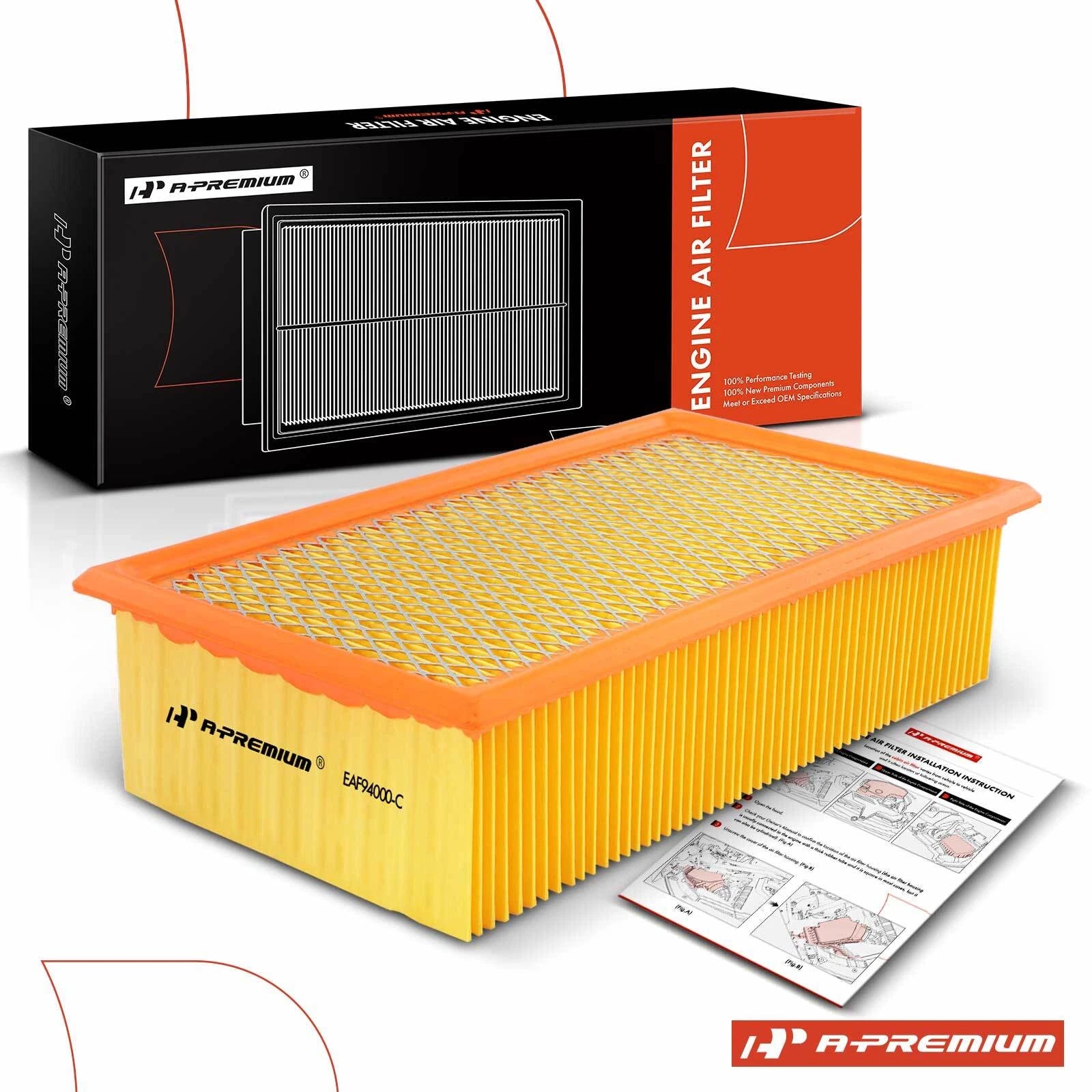 Engine Air Filter for Ford F-250 F-350 F-450 Super Duty (1999–2003)