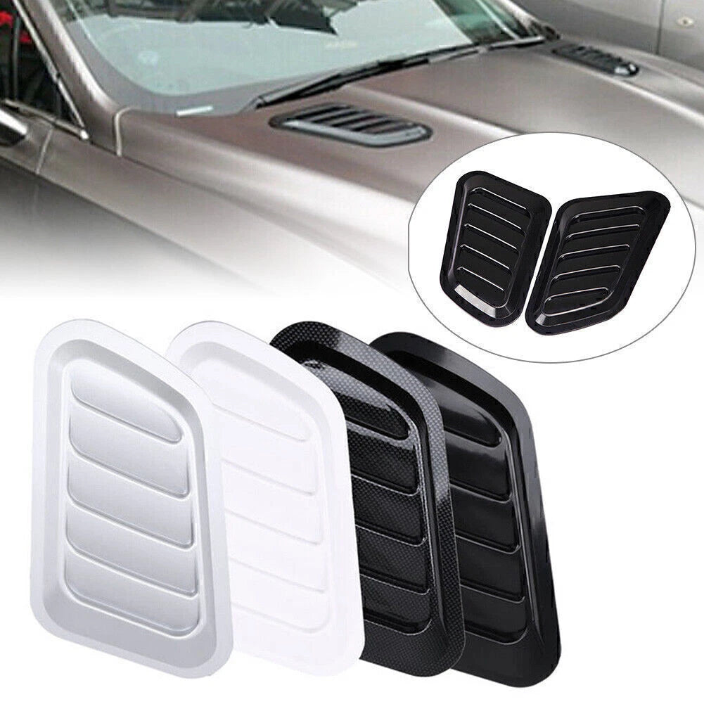 2X Air Flow Intake Hood Scoop Vent Cover for Universal Fit