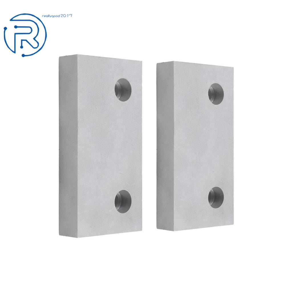 Set of 2 Machinable Soft Clamps for 6" Mill Vise (6In×3In×1In) Aluminum