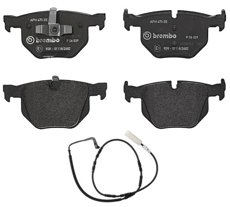 Set of 4 Rear Low Met Brake Pads & Sensor for BMW E90 E92 E93 (2007–2013)