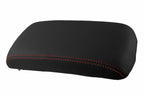 Console Lid Pull Over Cover Leather for Nissan Rogue (2008–2013) Red Stitch