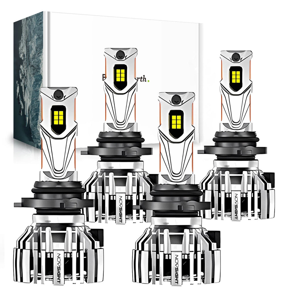 Set of 2 NOVSIGHT 9006 9005 LED Headlight Bulbs Hi/Lo Beam 140W 6500K