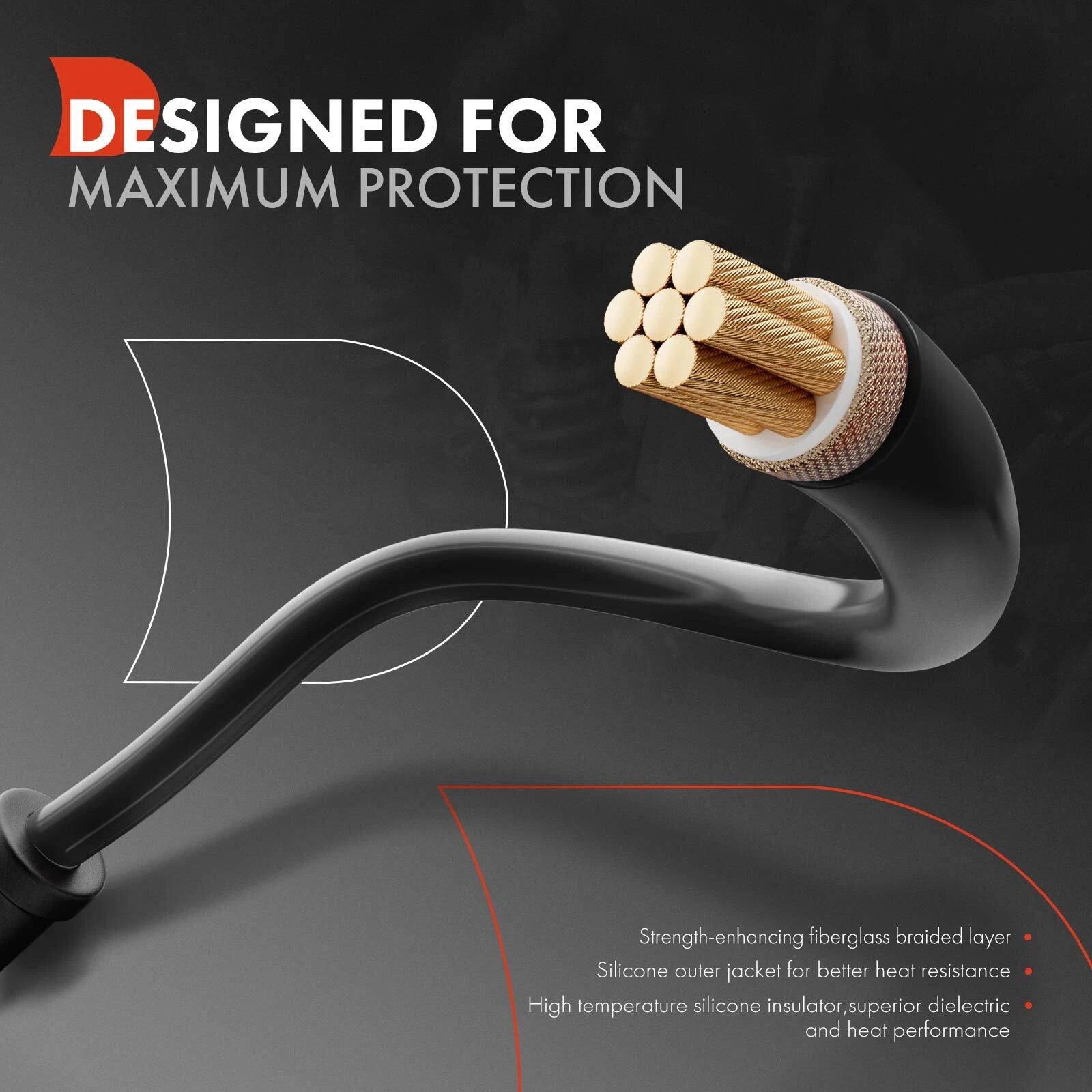 8x Spark Plug Wire Set for Dodge Ram 1500, Dakota, Chrysler Aspen, Jeep