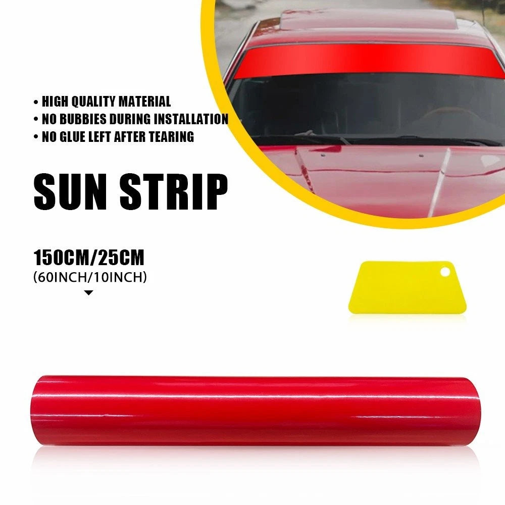 60x10'' Car Window Tint Vinyl Decal Strip for Windshield (Universal)