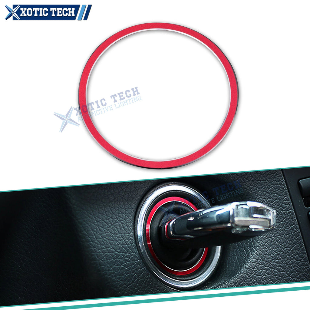 Red Aluminum Ignition Start Stop Button Cover Circle for Mercedes (2017–2020)
