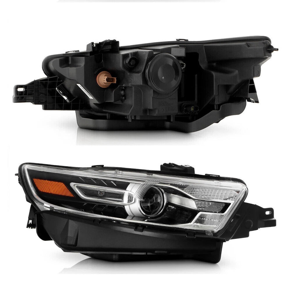 Halogen Headlight for Ford Taurus (2016–2019) Black Housing W/HB3 Bulb RH