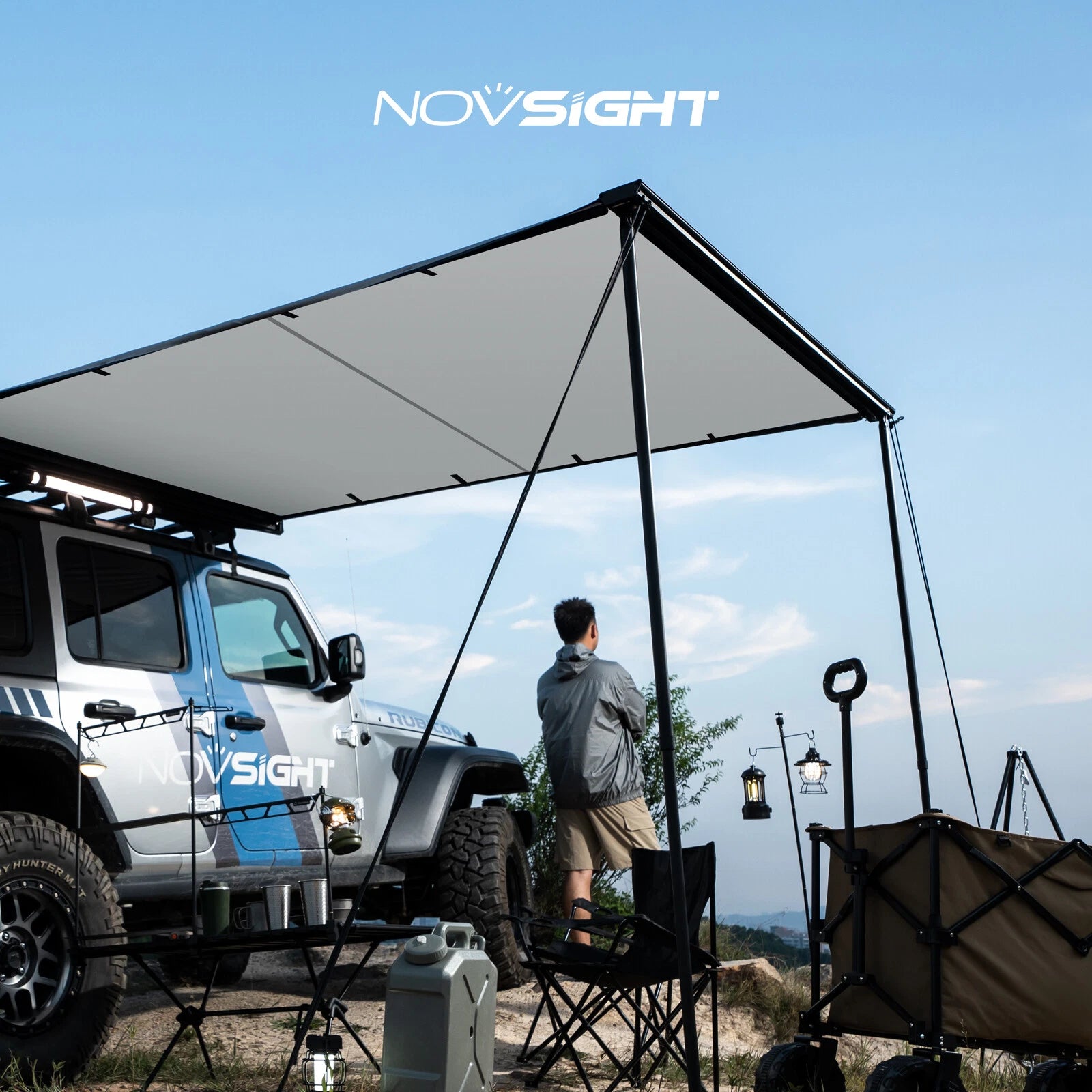 Car Side Pull Out Sun Shade Awning for Outdoor Camping Travel (Fits )