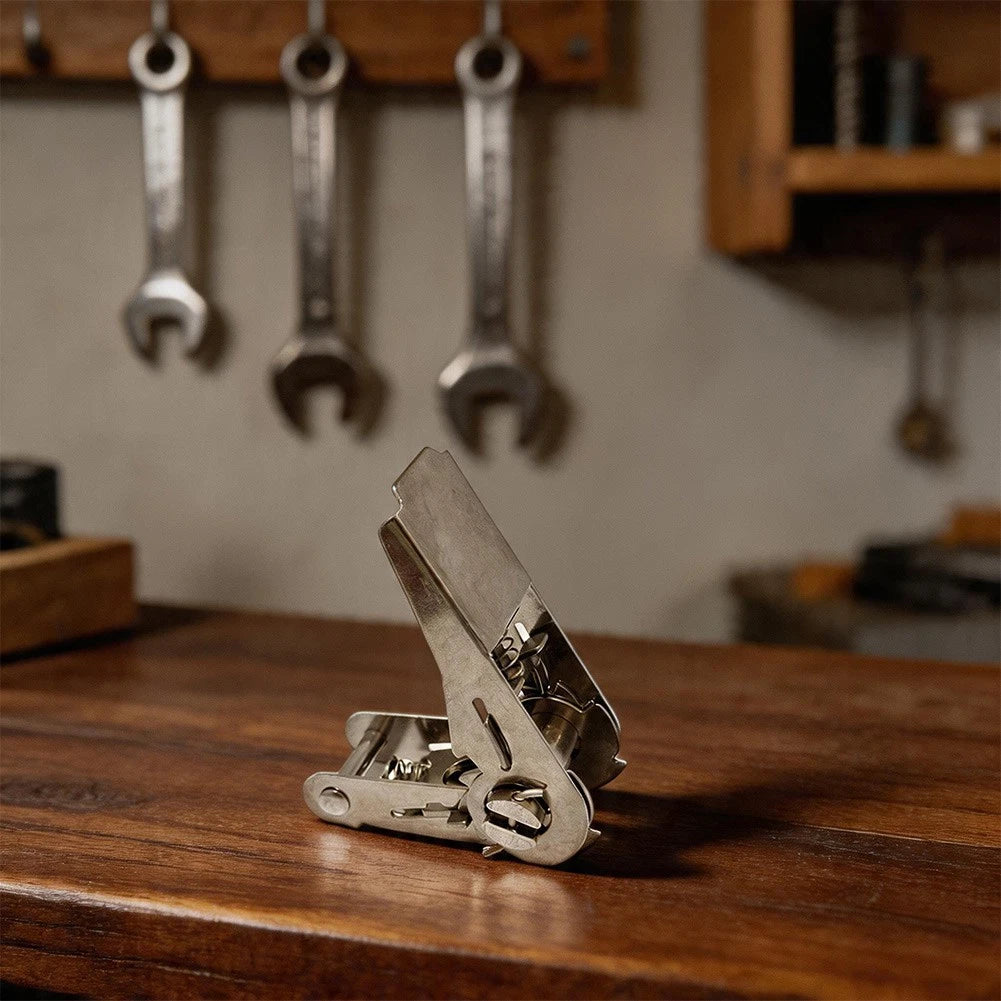 Webbing Tensioner Tool with Ratchet Mechanism for Automotive & Marine Use