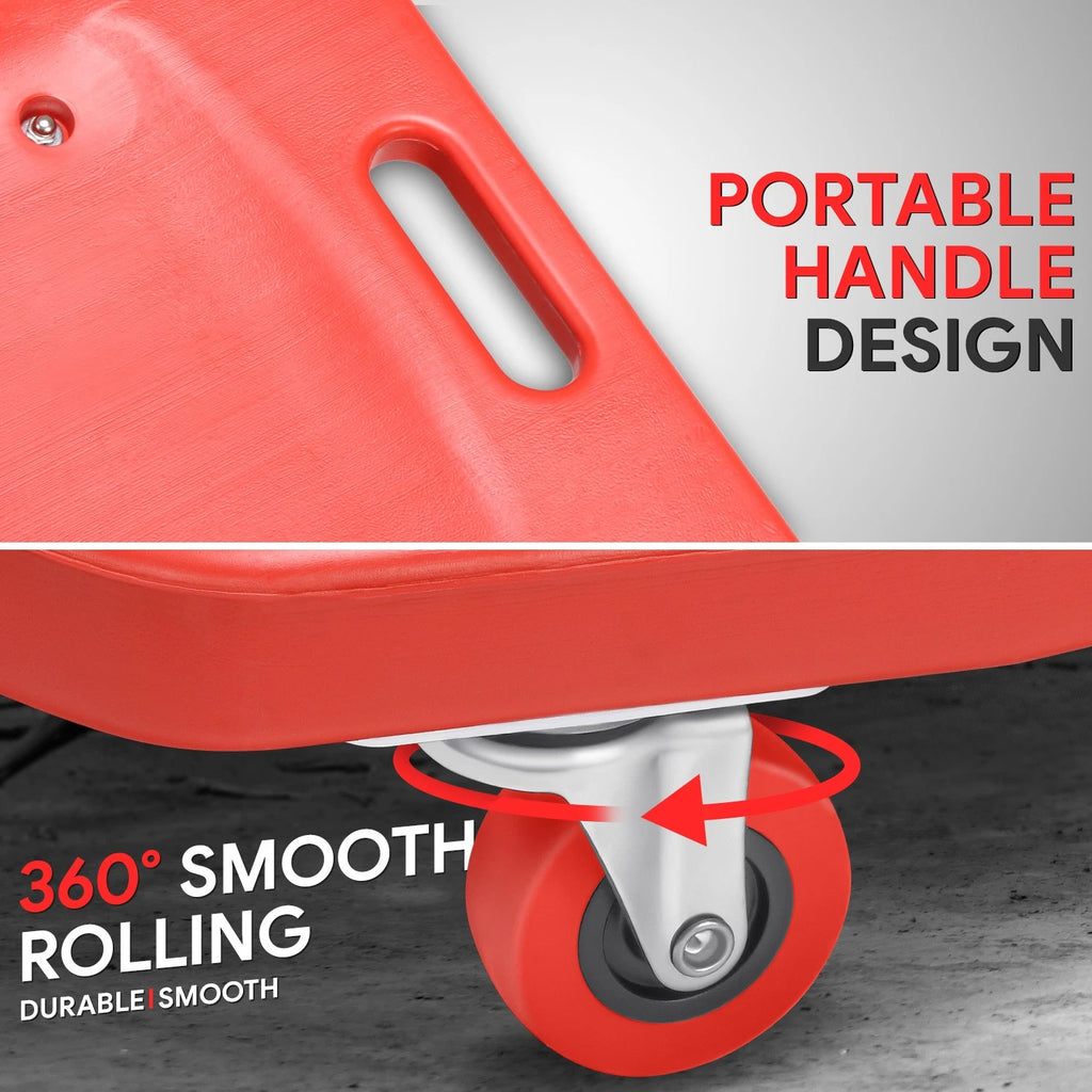 38'' Red Portable Automotive Repair Floor Creeper with 4 Casters
