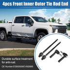 4X Front Inner Outer Tie Rod End Links Kit for Chevrolet Camaro (No. ES800939)