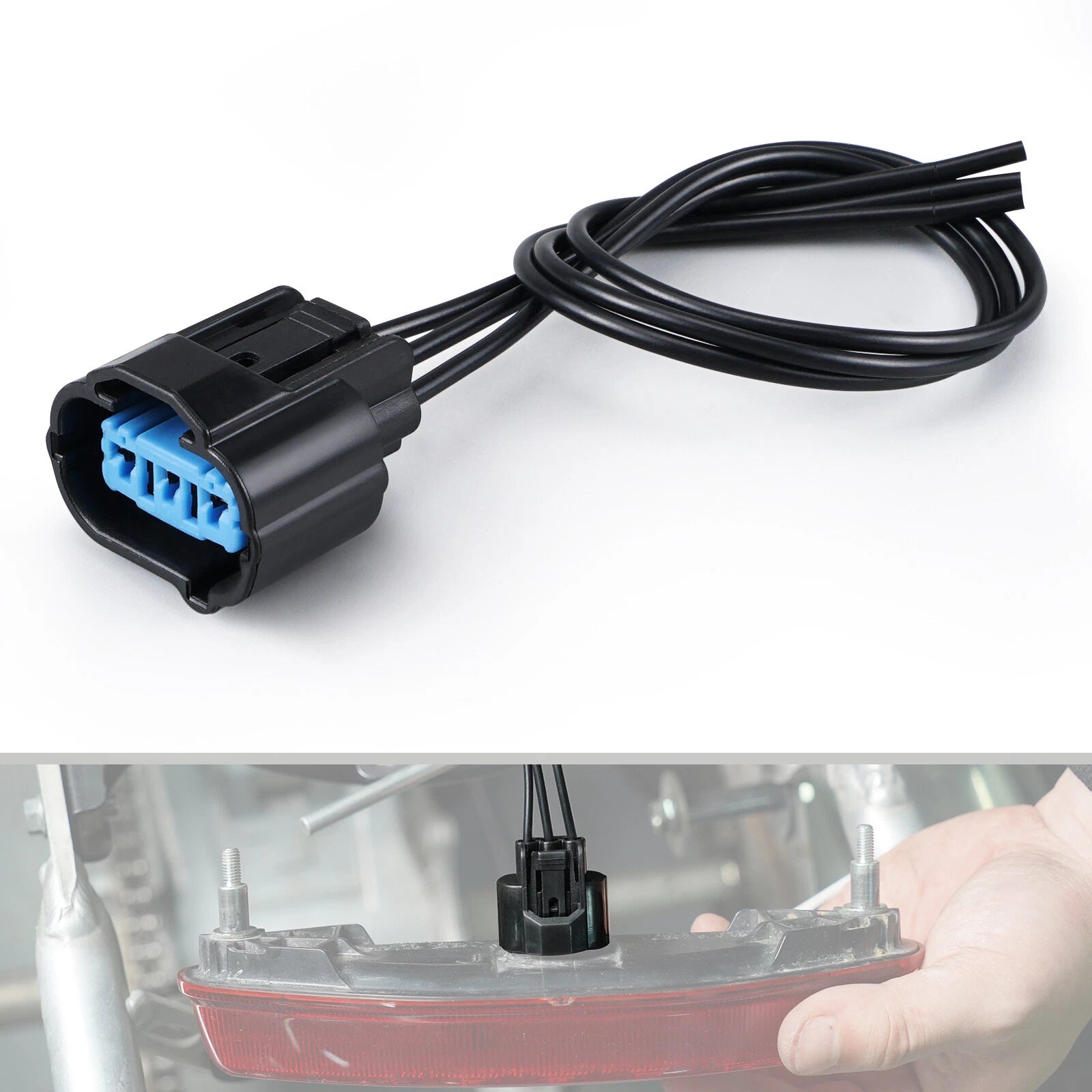 3-Way Wire Tail Light Connector Plug Pigtail for Honda TRX450ER/R (2004–2009) #33700-HP1-601