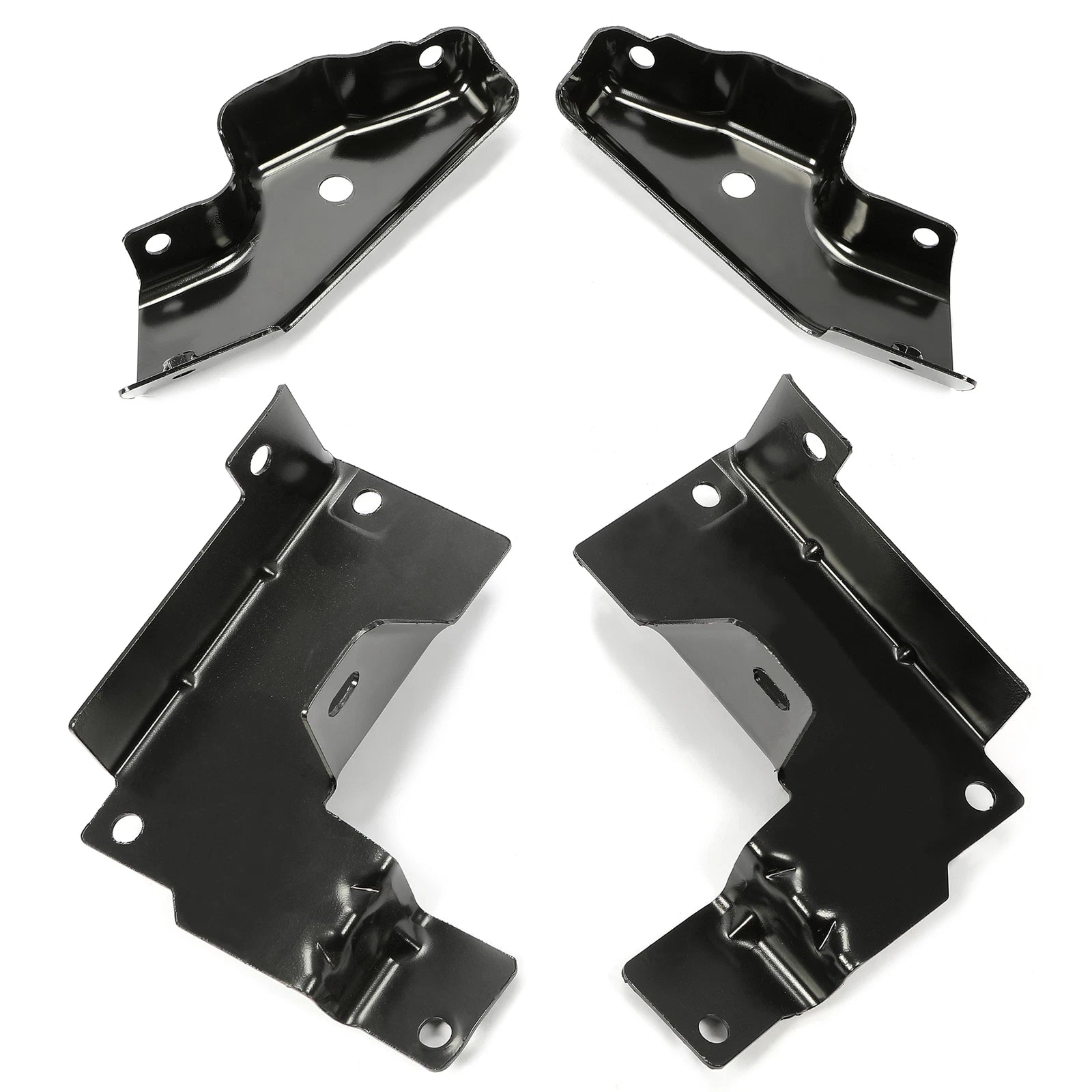 Set of 4 Front LH & RH Bumper Brackets for Chevrolet Silverado 1500 2500HD (1999–2007)