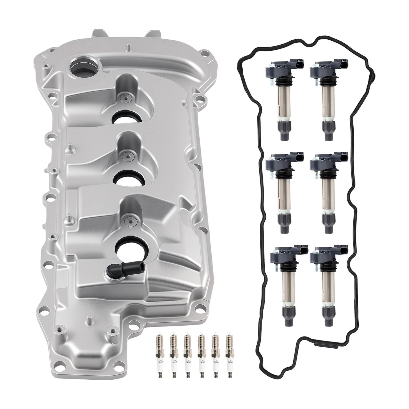 6 Coils Spark Plugs Valve Cover for Buick Enclave LaCrosse (2009–2017)