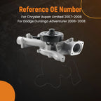 Water Pump w/Gasket for Dodge Ram 1500 2500 3500 (2003–2008) 5.7L V8