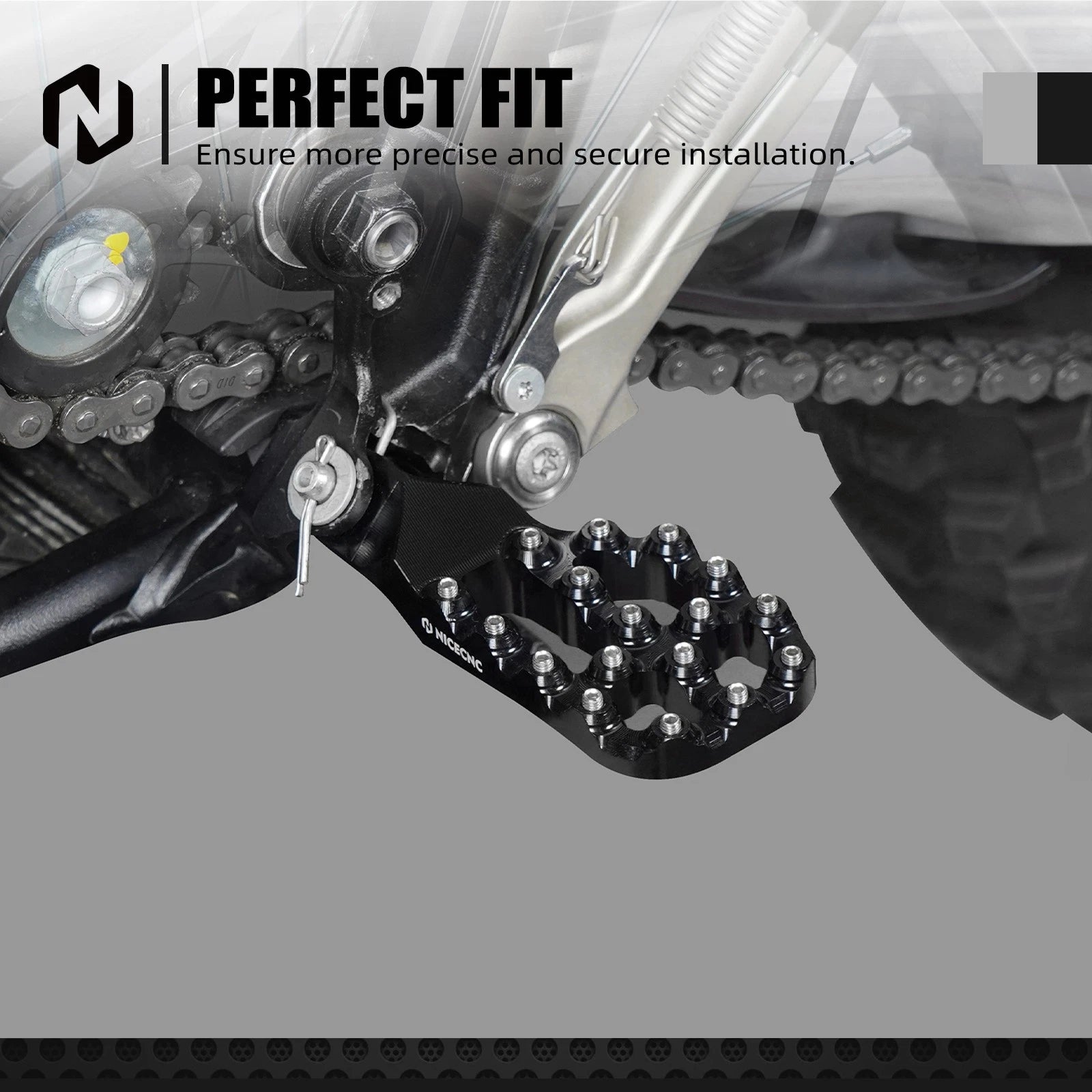 NICECNC Offset Foot Pegs for Husqvarna TX FX TC FC 125-501 (2017–2022)