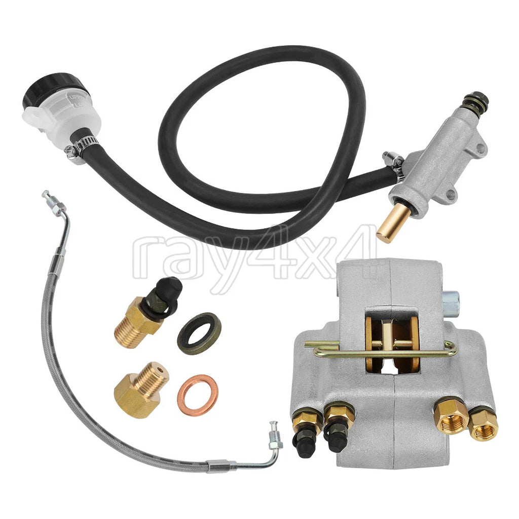 Rear Brake Master Cylinder Caliper w/Line for Polaris Diesel 455 Worker 500 (2001)