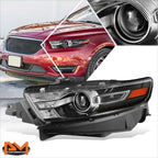 Driver Left Side Projector Headlight for Ford Taurus (2013–2019) - Black/Amber