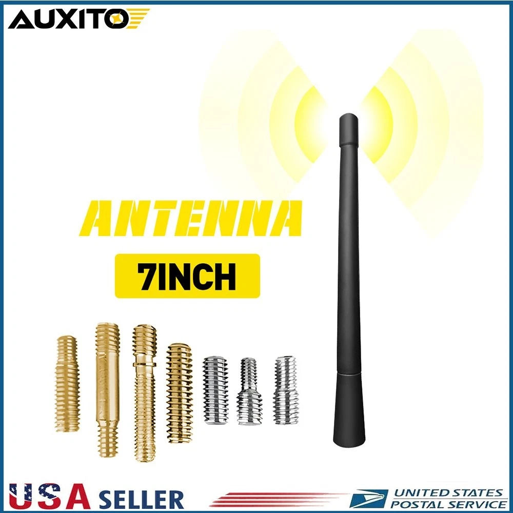 7" Short Black Antenna Mast for Toyota Tundra (2000–2020)