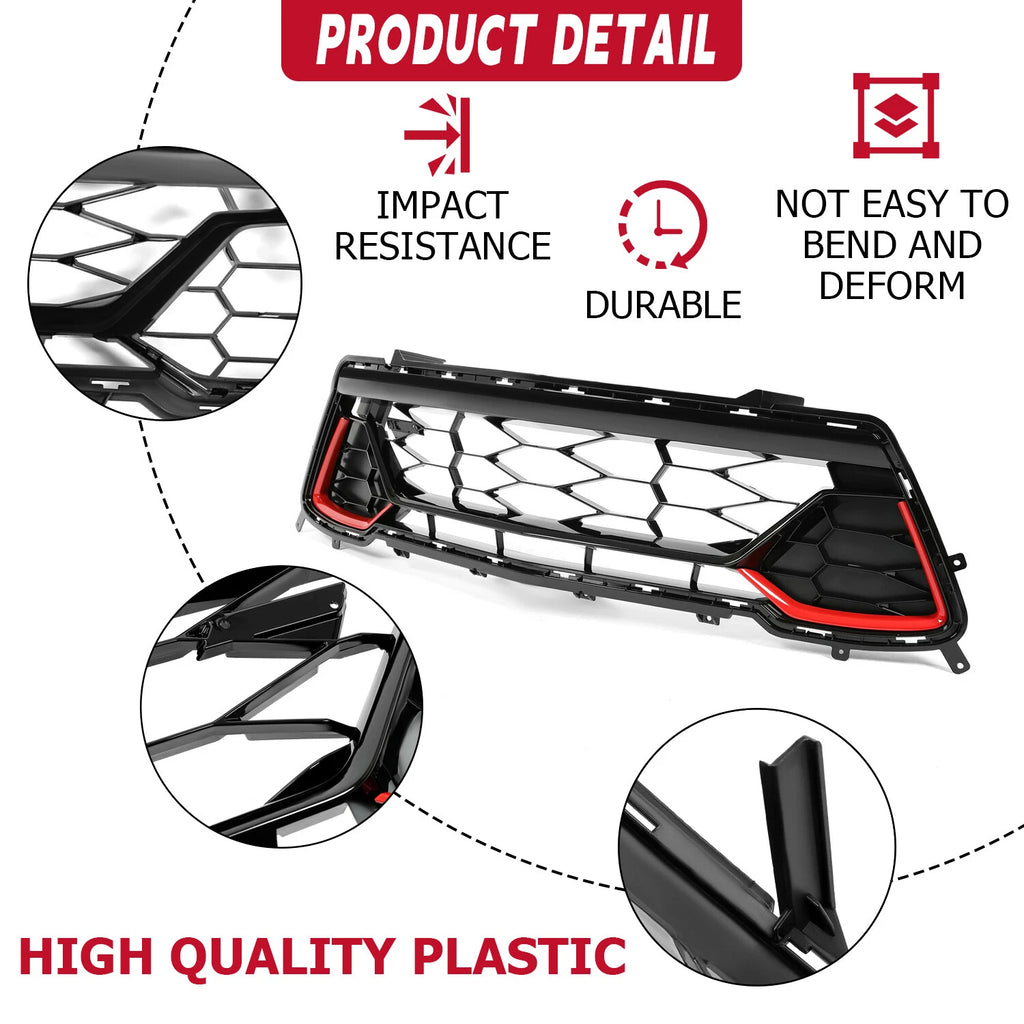 Lower Grille for Chevrolet Camaro SS (2016-2018) Black Red