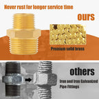 4 x 3/4" GHT x 1/2" NPT Brass Male Connector Hose Adapter Fittings